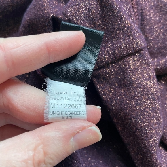 MARC by Marc Jacobs midnight cranberry sparkly metallic raglan sweatshirt - Picture 10 of 10